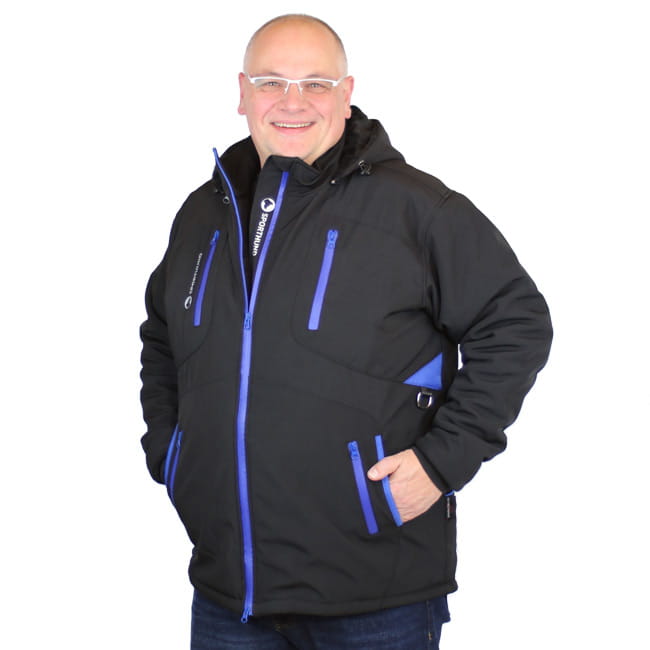 Sporthund Winterjacke Schwarz-Blau