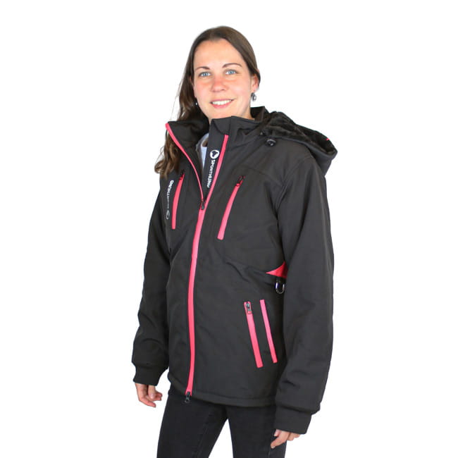 Sporthund Winterjacke Schwarz-Pink