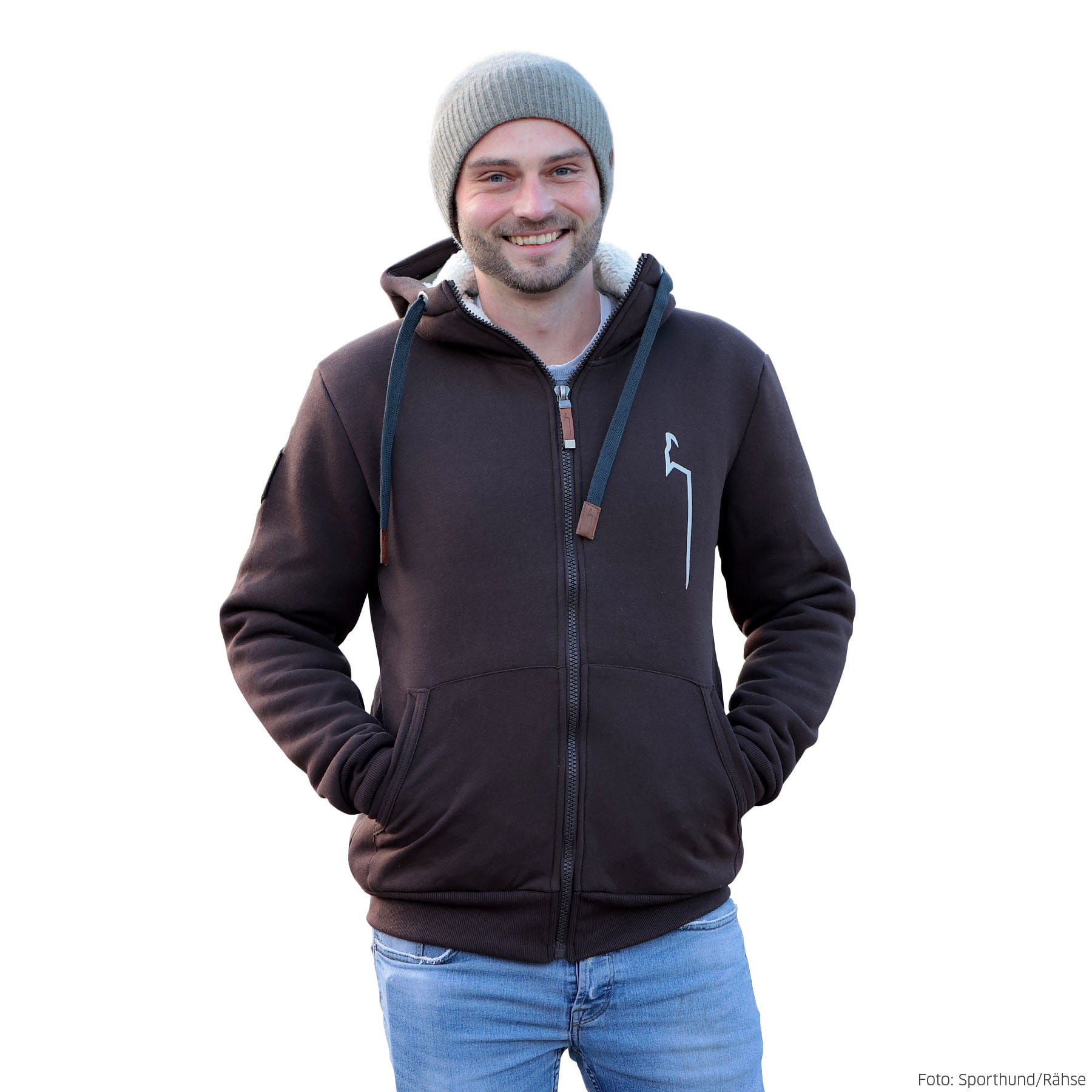 DOGGER Winterhoodie Herren Braun