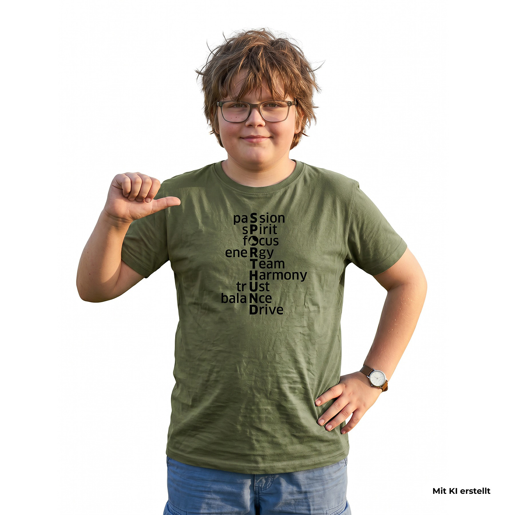 passionShirt focus Herren olive S