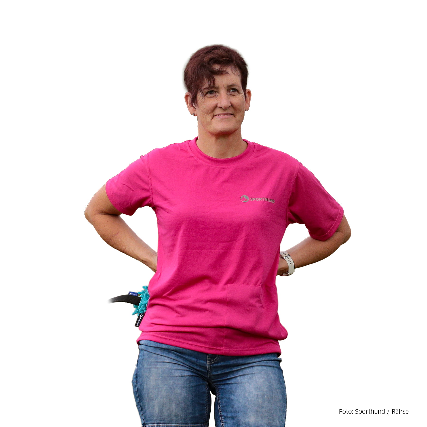 Sporthund Taschenshirt pink L