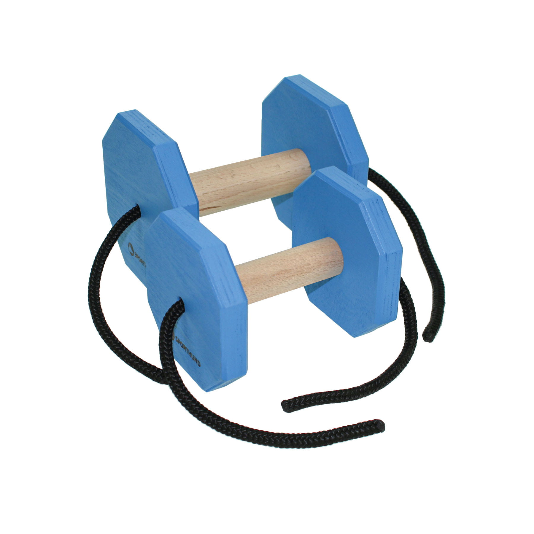 Holz-Apportel Blau mit Seil 80 x 80