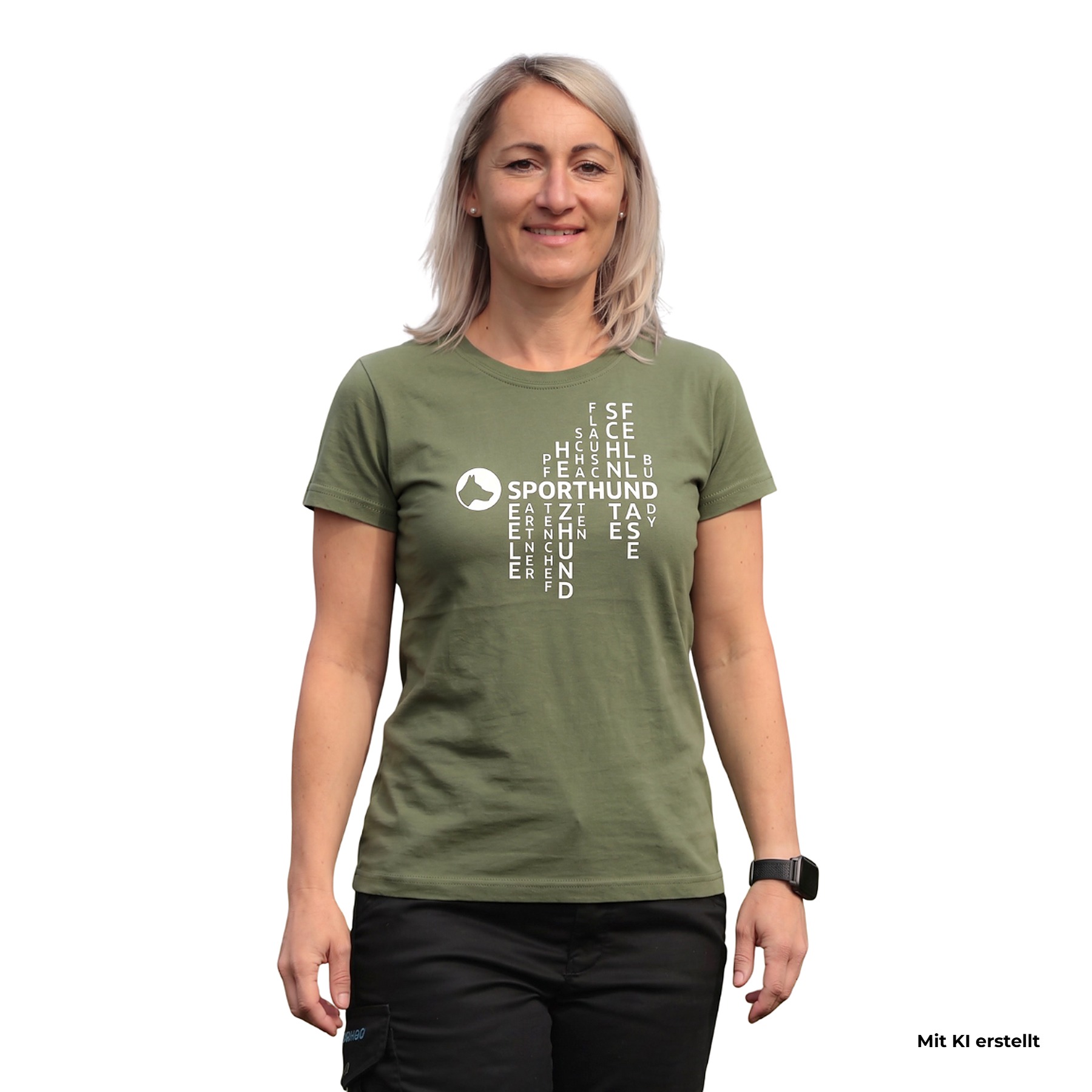 passionShirt matrix Damen olive S