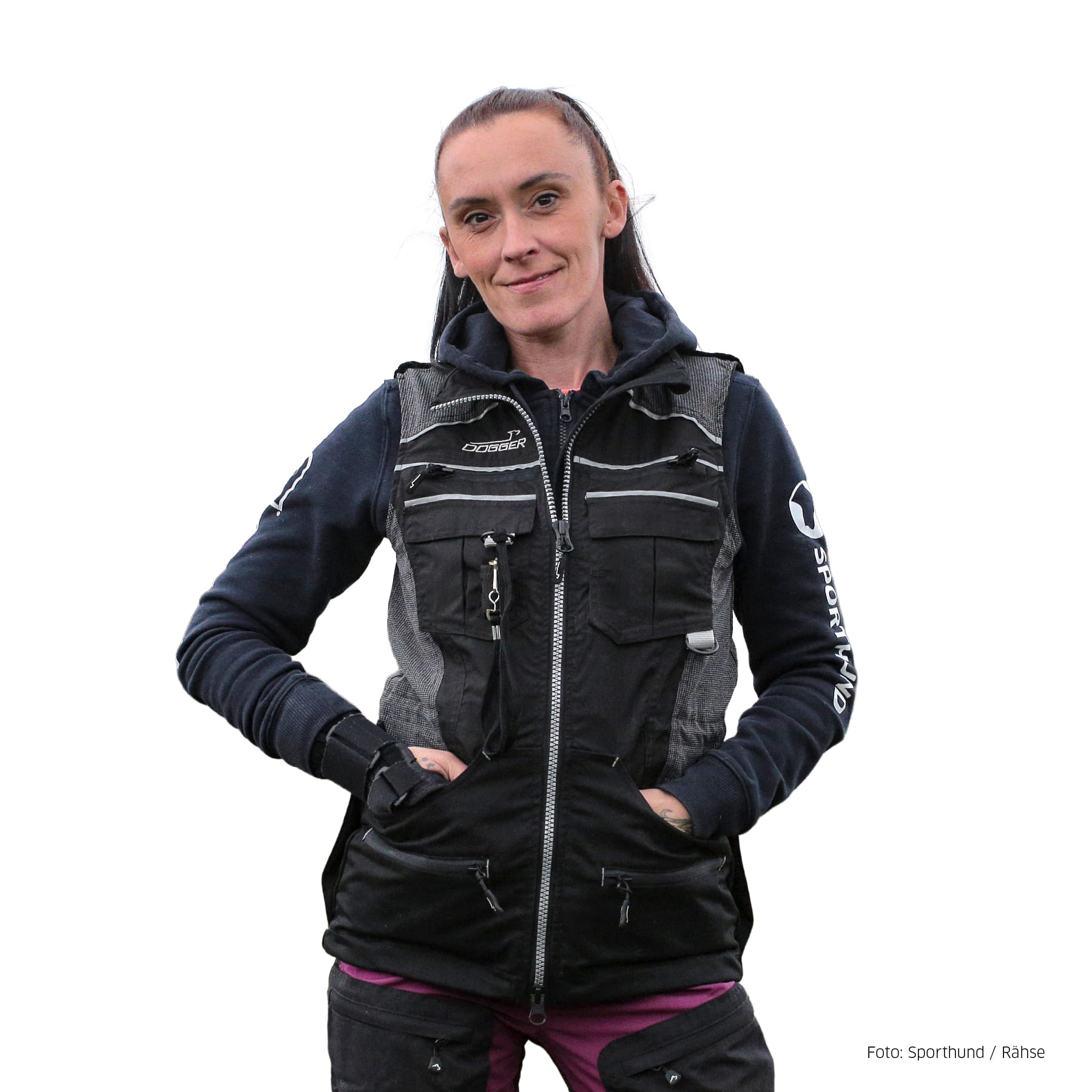 DOGGER XENA Weste Damen schwarz XL