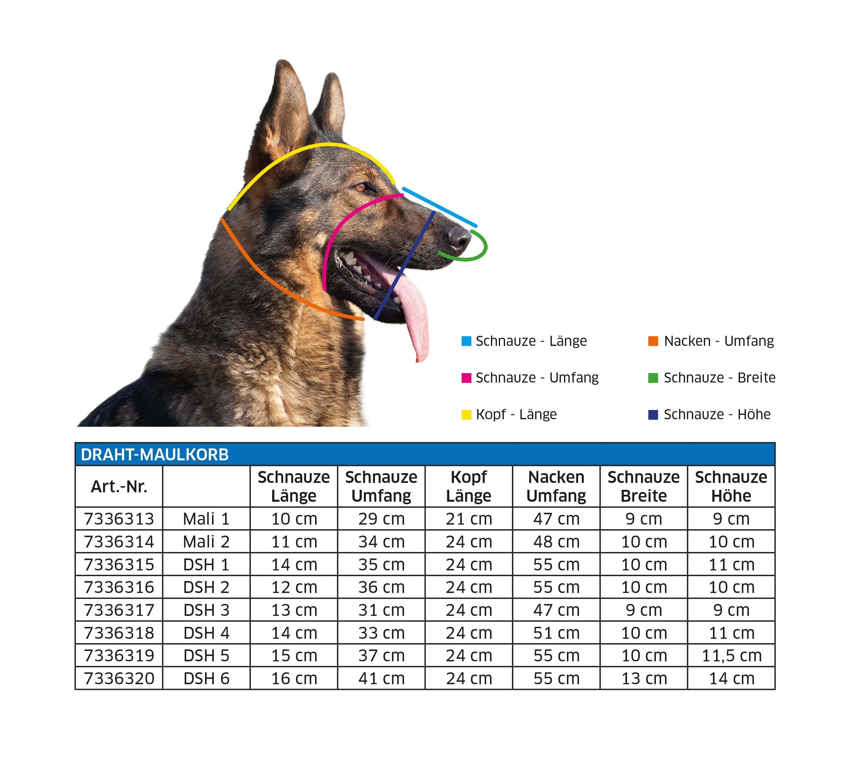 Draht Maulkorb Schäferhund 1