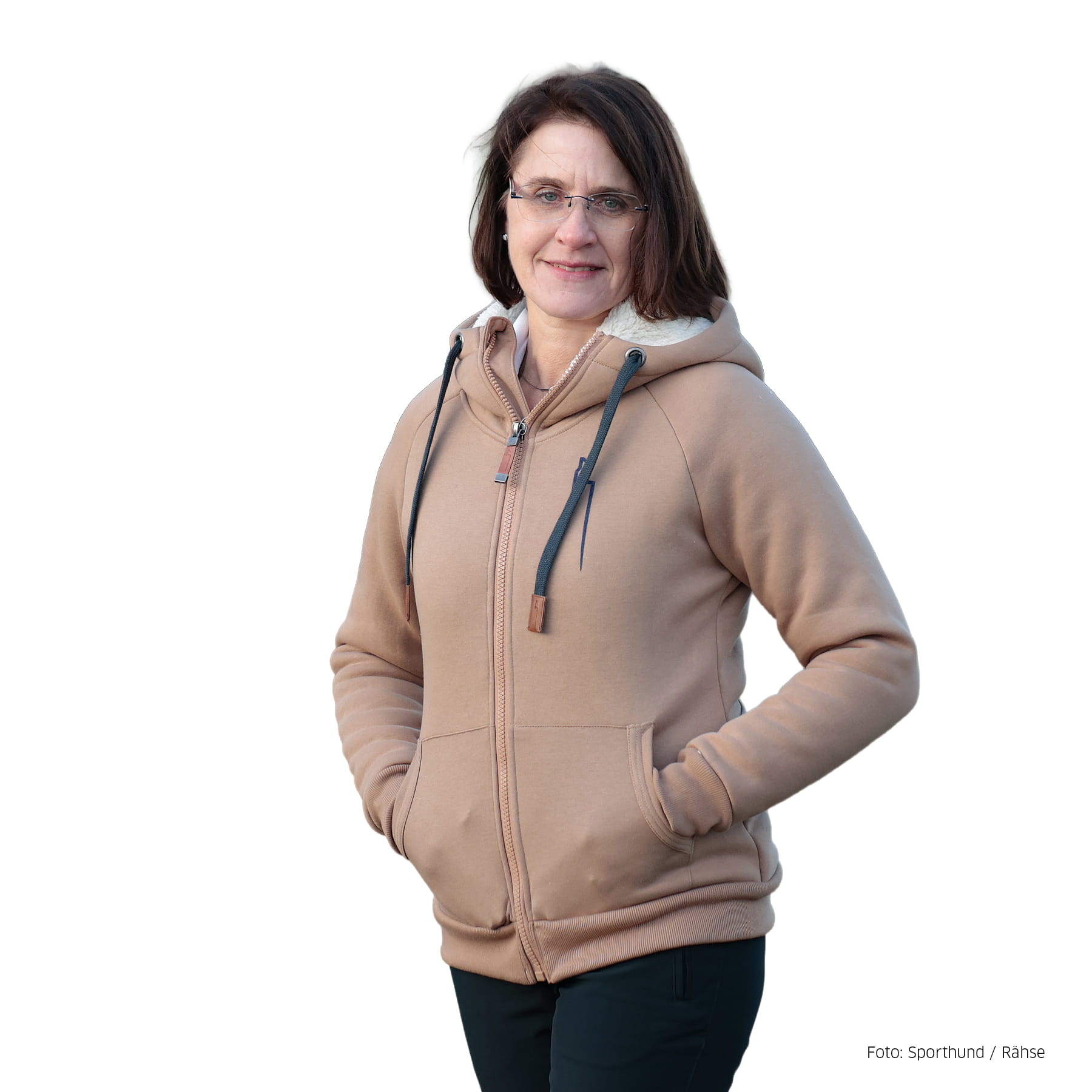 DOGGER Winterhoodie Damen Camel