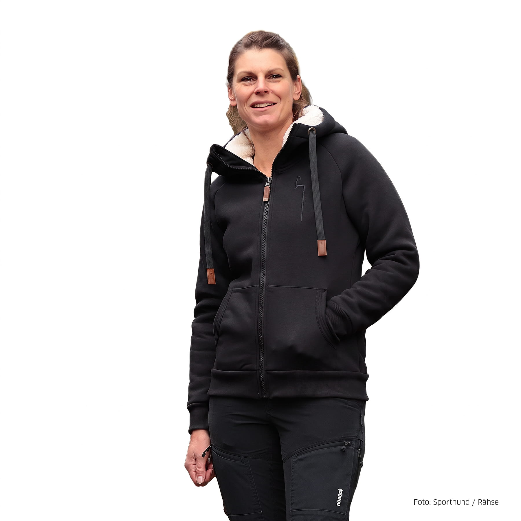 DOGGER Winterhoodie Damen schwarz